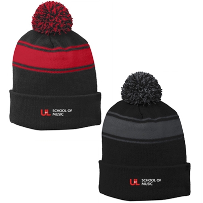 SOM119<br>Stripe Pom Pom Beanie